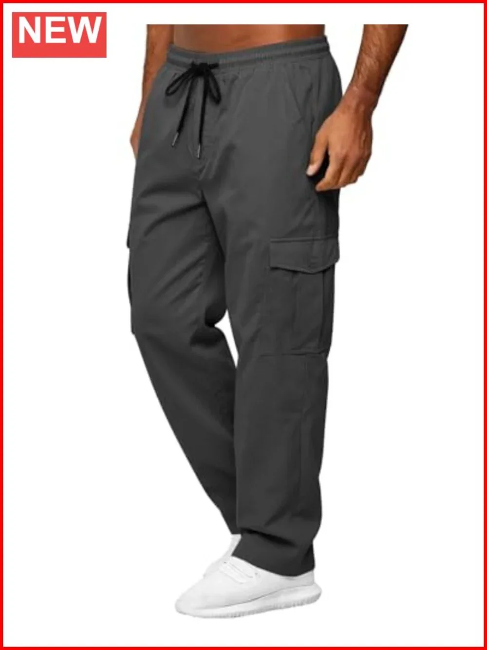 Men's Cargo Sweatpants Relaxed Fit Stretch Joggers with Pockets